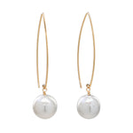 Yellow Gold Baroque Pearl Threaders