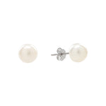 Sterling Silver 8mm White Freshwater Pearl Studs