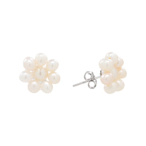 
            
                Load image into Gallery viewer, Pearl Flower Studs
            
        